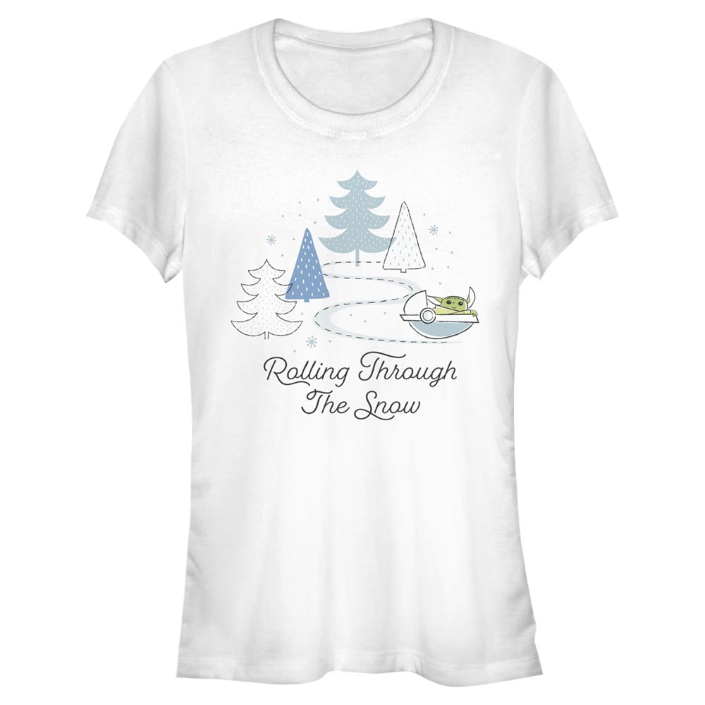 Star Wars - The Mandalorian - Grogu Rolling Through the Snow - Christmas - Femme T-shirt