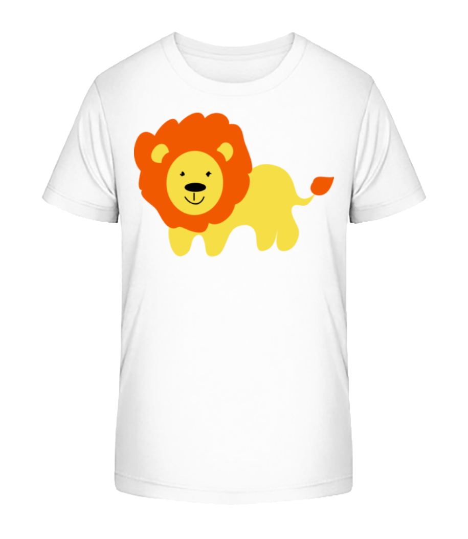 Enfant Comic - Lion - T-shirt bio Enfant Stanley Stella 2.0 - Blanc - Devant