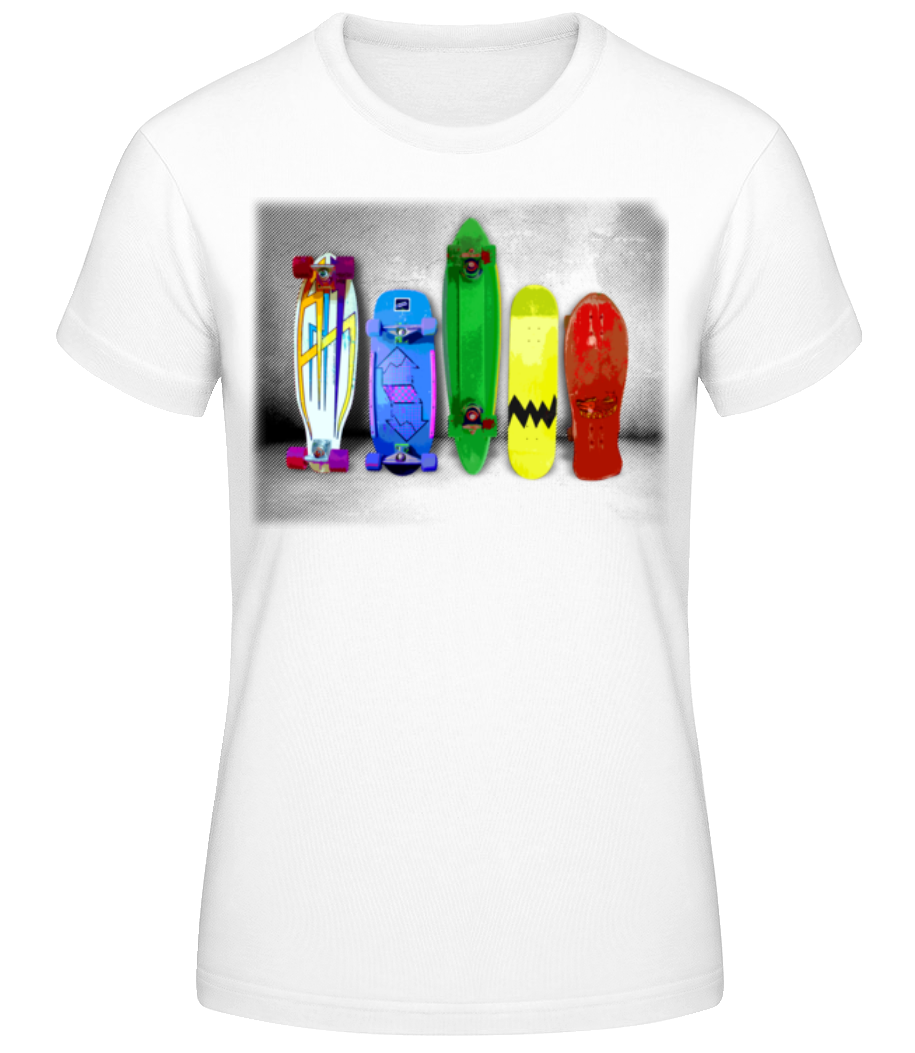 Planches Folles - T-shirt standard Femme - Blanc - Devant