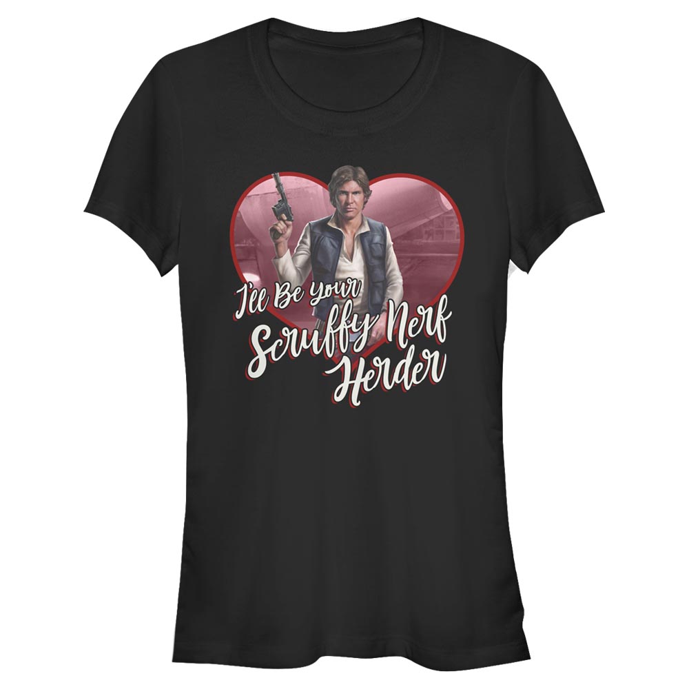 Aperçu: Star Wars - Han Solo Scruffy Nerf Herder - Valentine's Day - Femme T-shirt - Noir - Devant