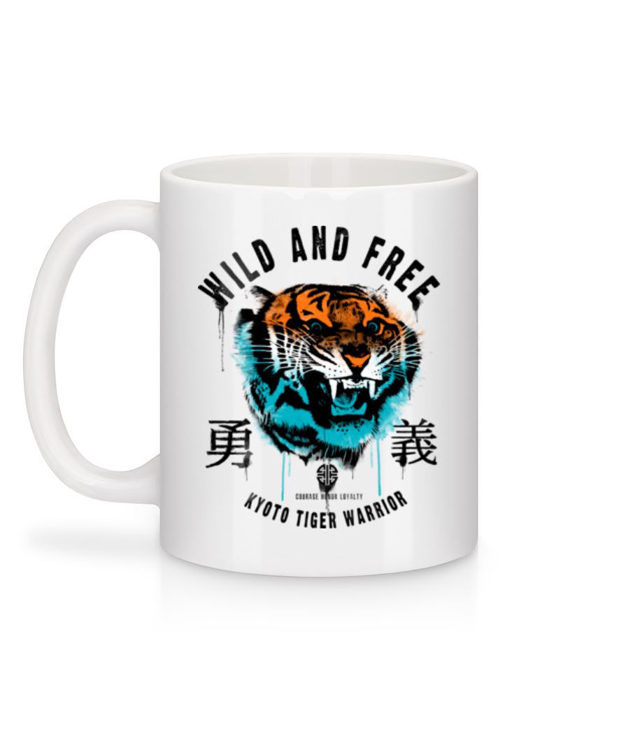 Wild And Free Tiger - Mug en céramique blanc - Blanc - Derrière