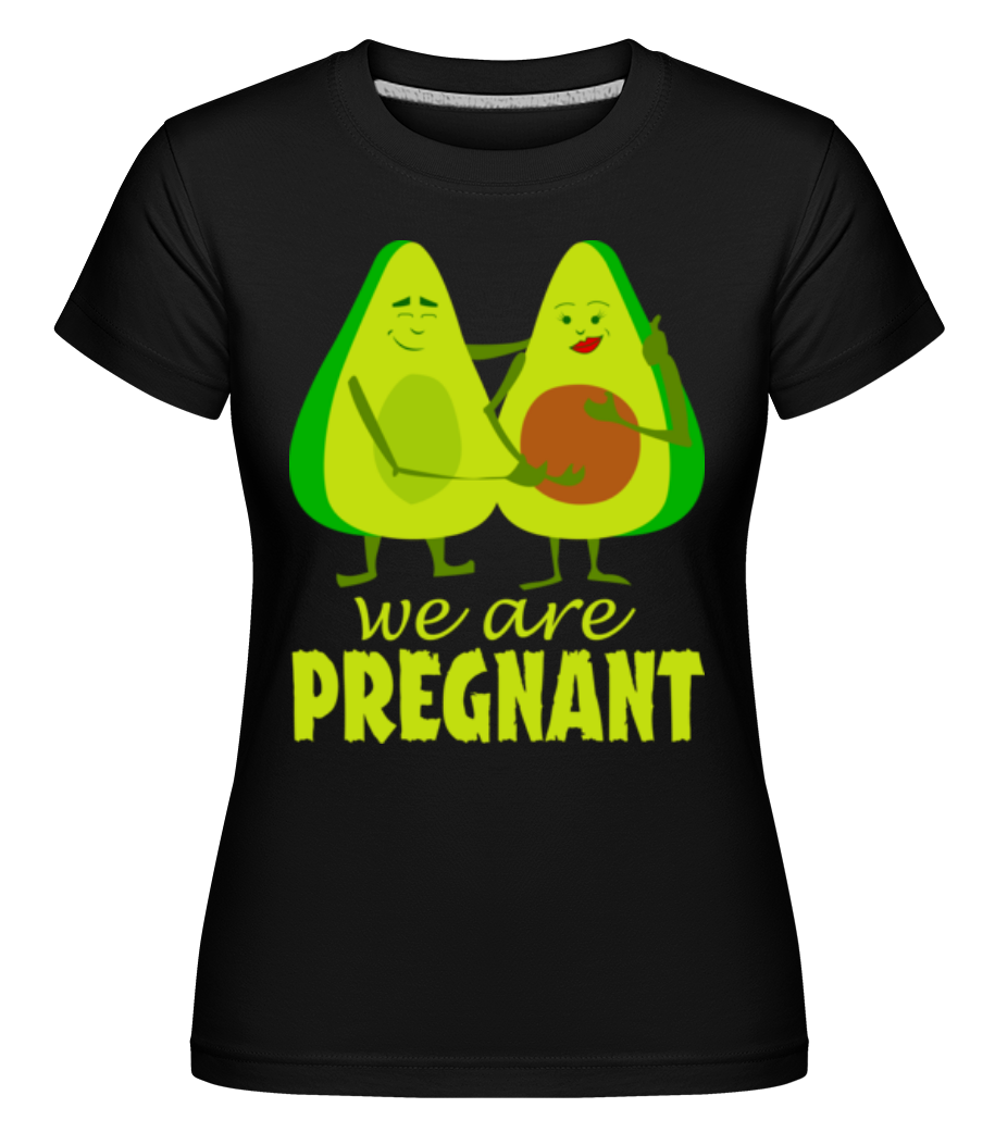 Aperçu: Avocado Pregnant -  T-shirt Shirtinator femme - Noir - Devant