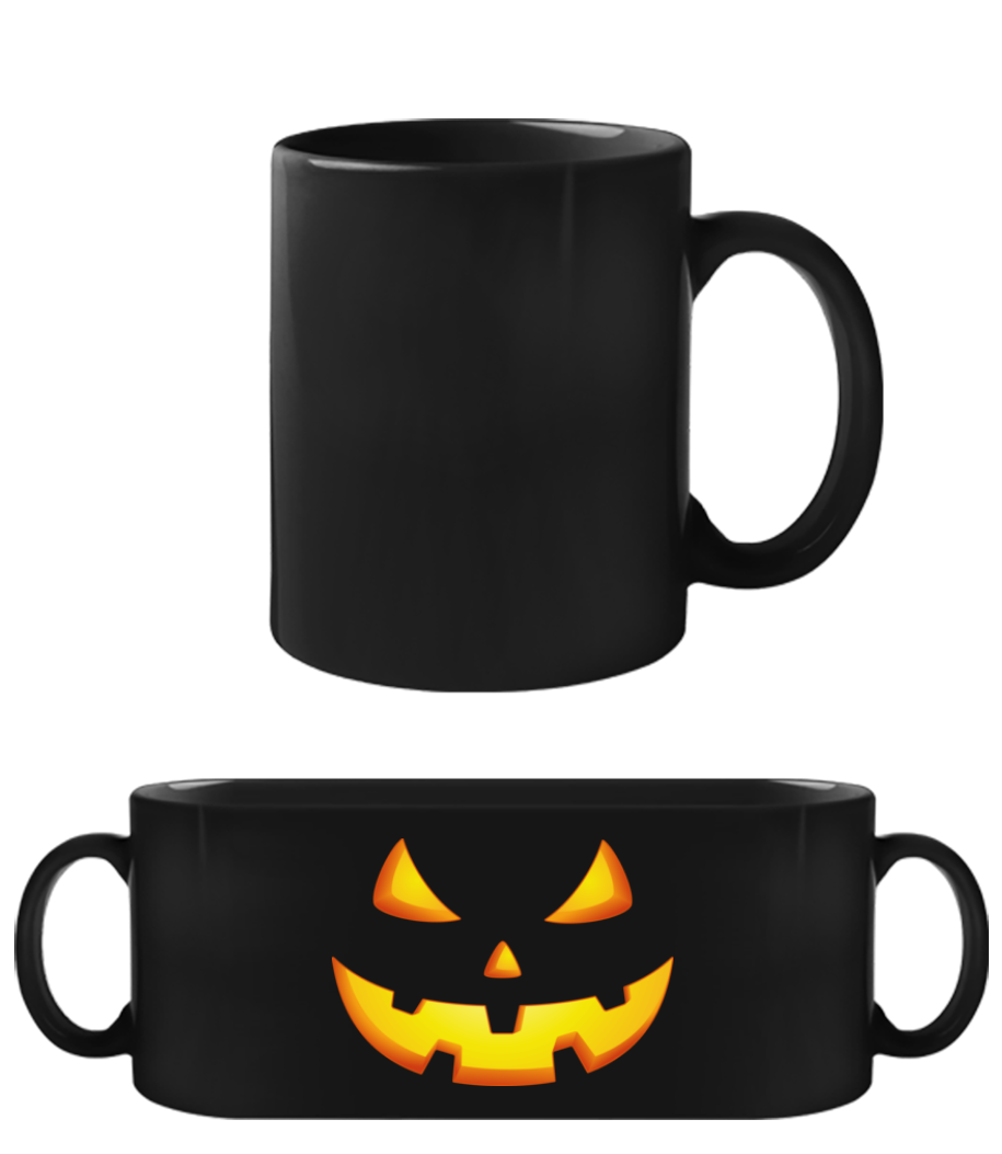 Citrouille Face Mal · Tasse Noire