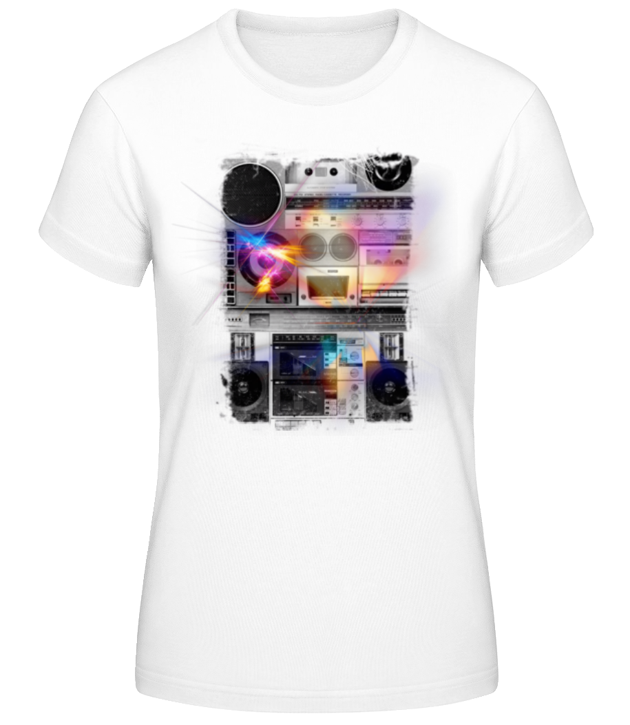 Aperçu: Ghettoblaster - T-shirt standard Femme - Blanc - Devant
