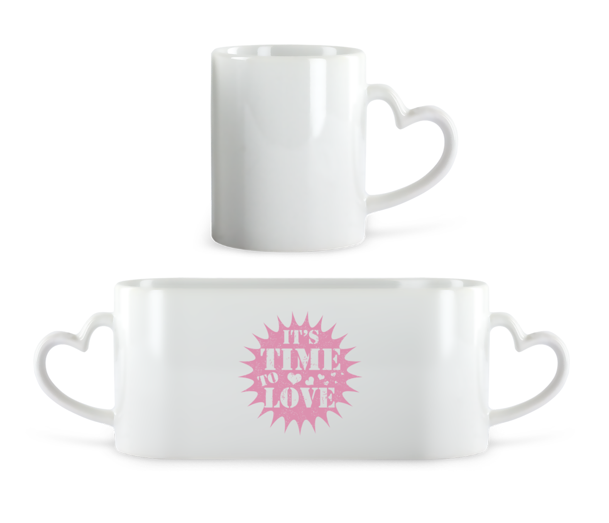 It's Time To Love · Tasse en forme de coeur