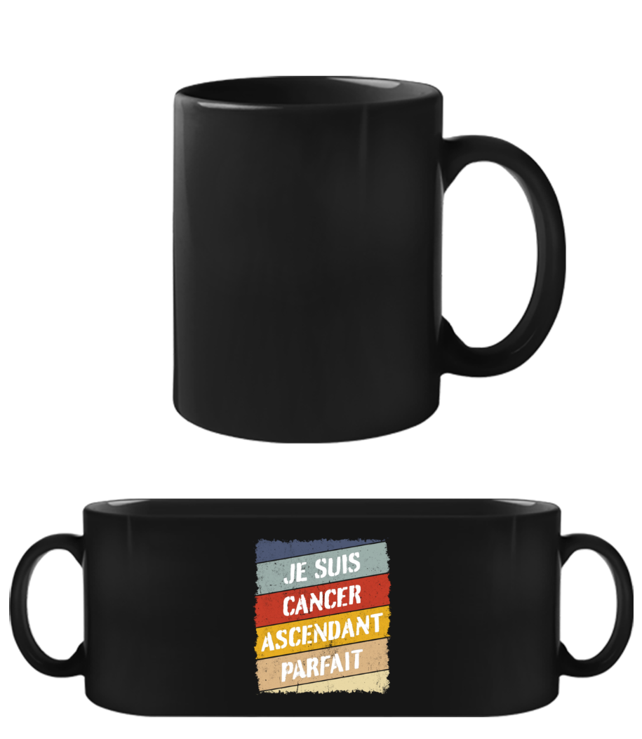 Je Suis Cancer Style Rétro · Tasse Noire