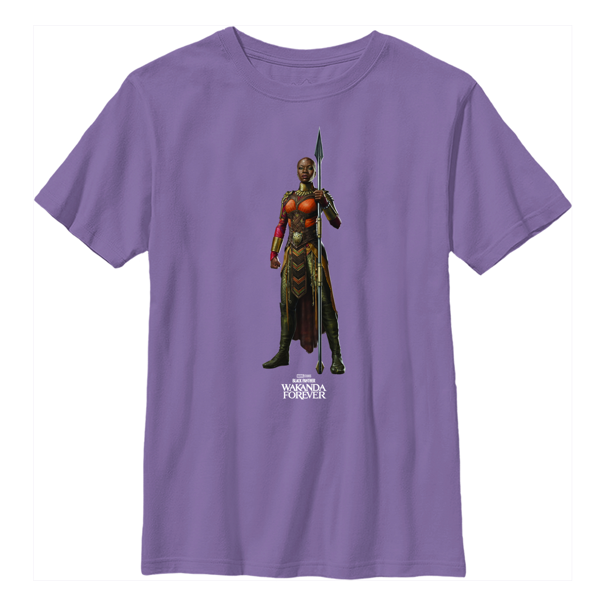 Marvel - Panthère noire Wakanda pour toujours - Okoye Blank - Enfant T-shirt - Pourpre - Devant