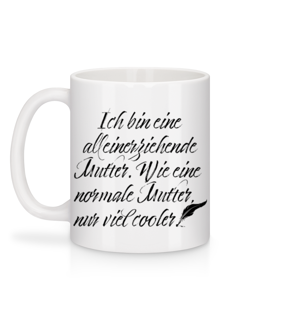 Vorschau: Alleinerziehende Mutter - Tasse - Weiß - Hinten