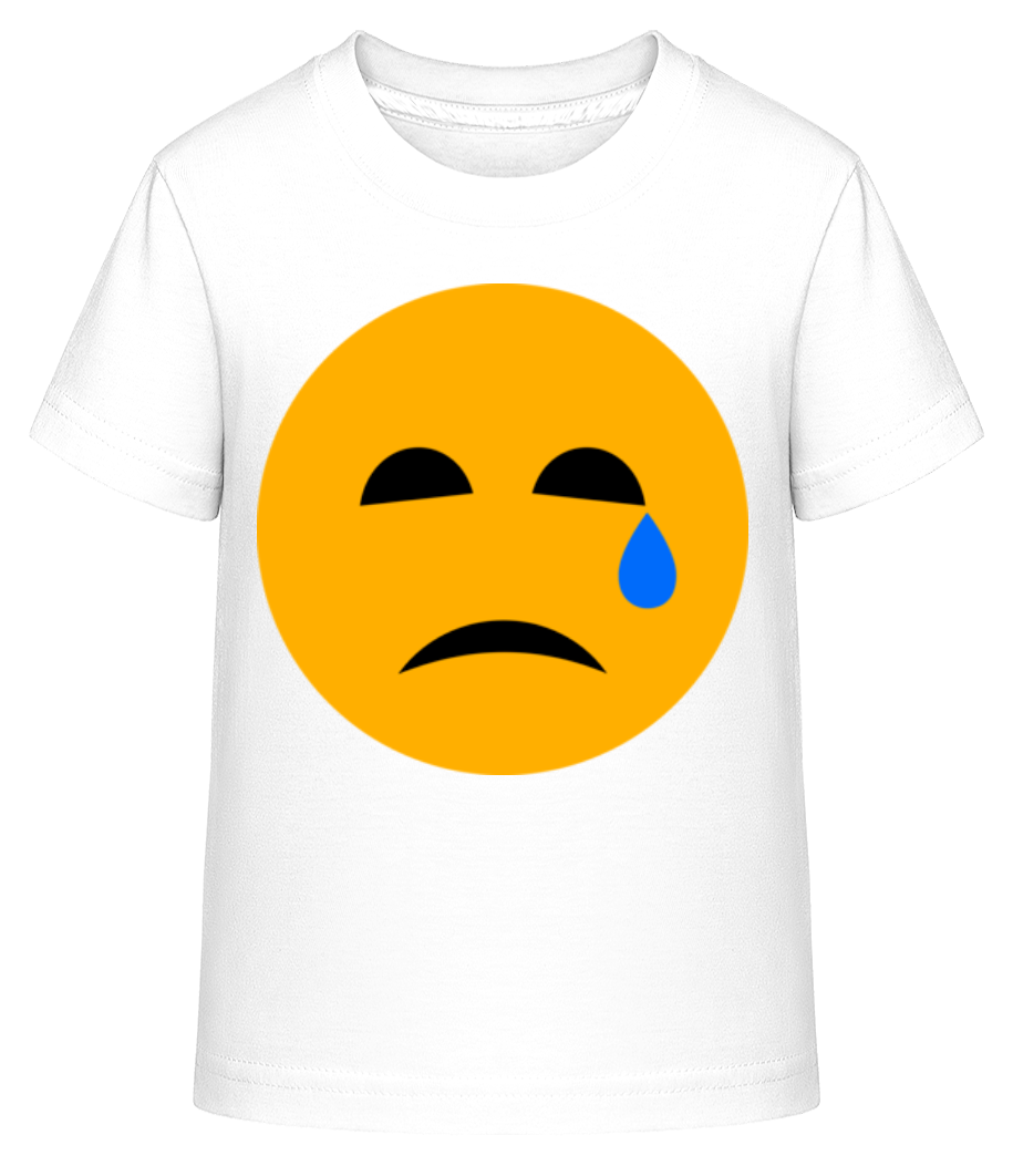 Aperçu: Crying Smiley - T-shirt shirtinator Enfant - Blanc - Devant