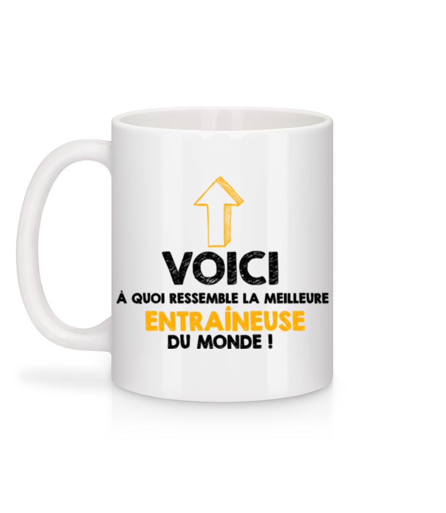 La Meilleure Entraineuse Du Monde - Mug en céramique blanc - Blanc - Derrière