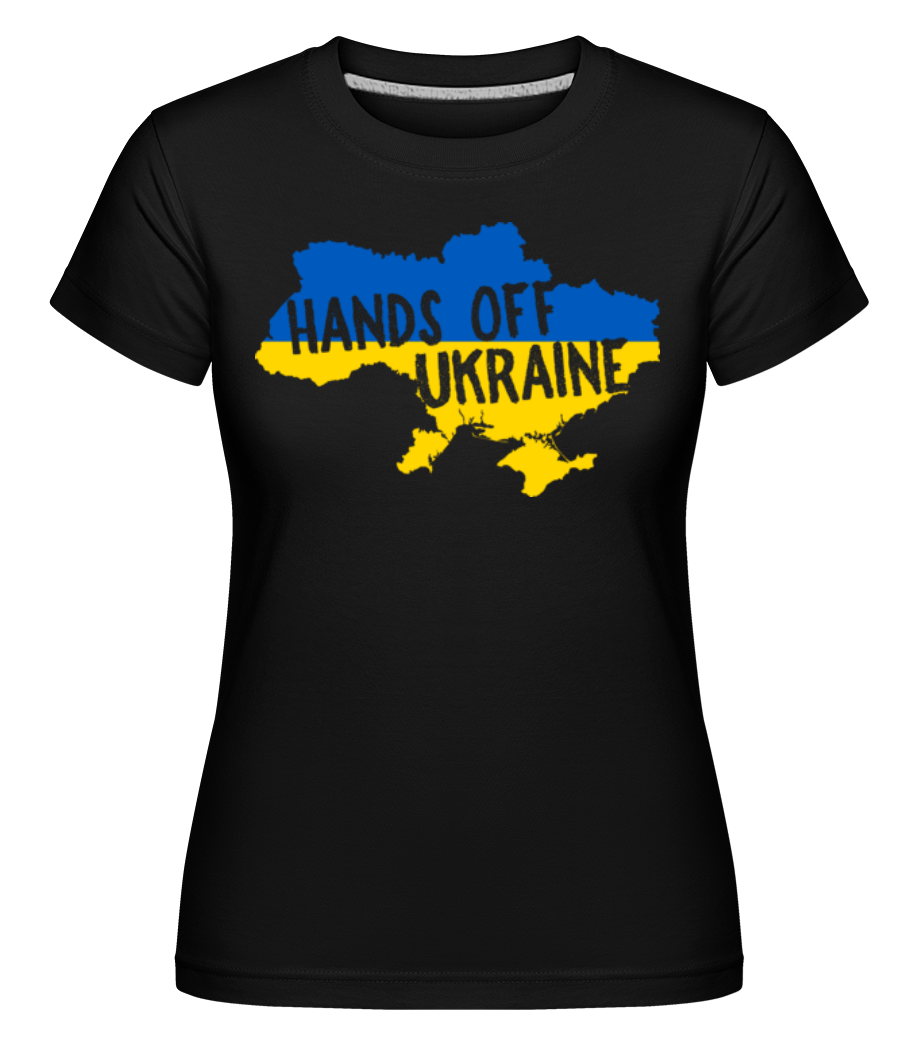Hands Off Ukraine -  T-shirt Shirtinator femme - Noir - Devant