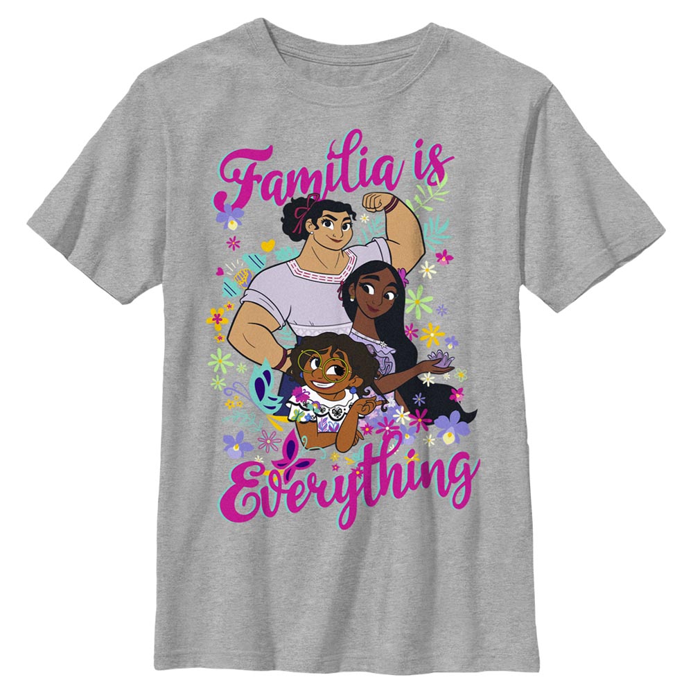 Disney - Encanto - Skupina Familia is Everything - Enfant T-shirt - Gris chiné - Devant