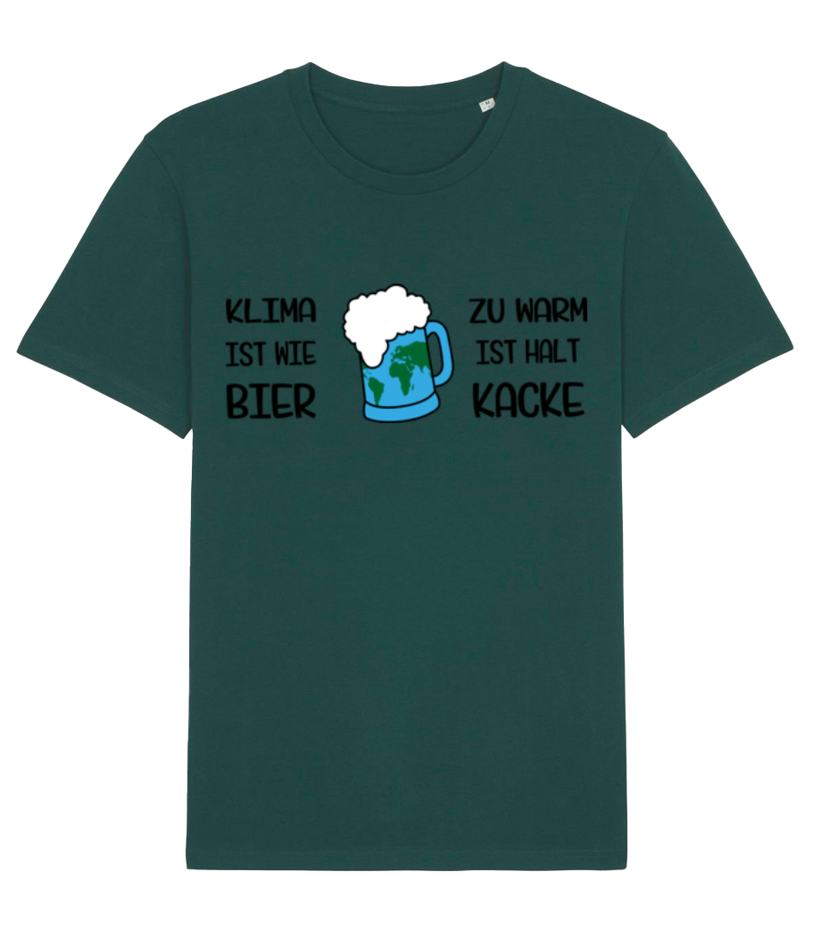 Klima Ist Wie Bier Zu Warm · Männer Bio T-Shirt Stanley Stella 2.0