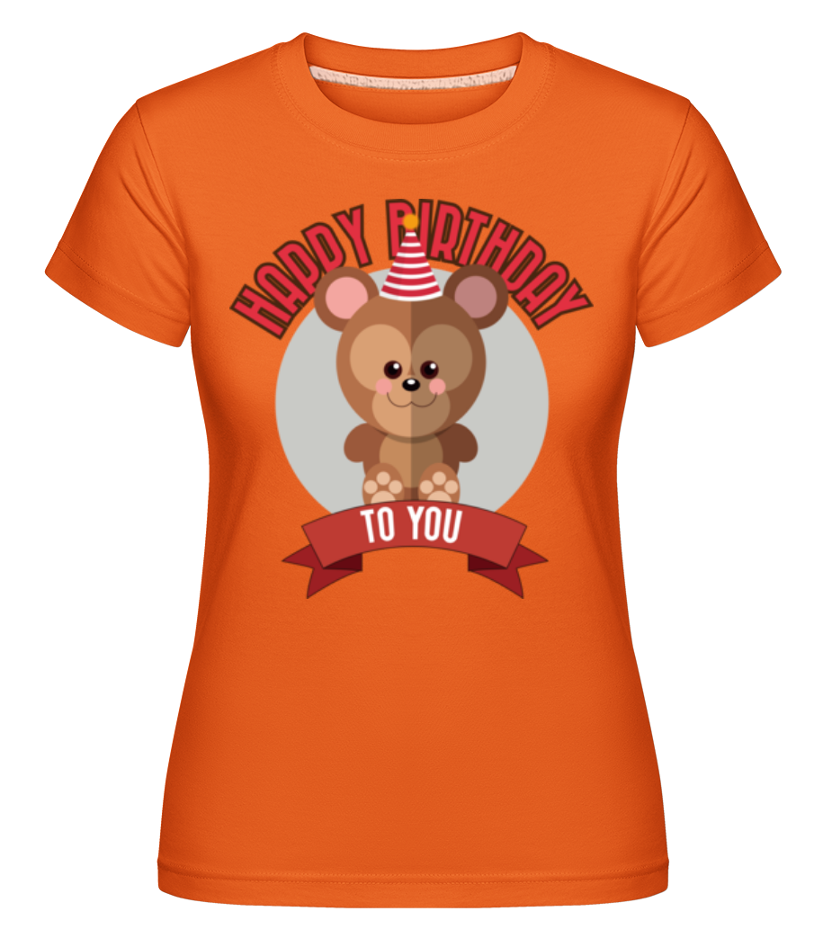 Aperçu: Happy Birthday To You Singe -  T-shirt Shirtinator femme - Orange - Devant