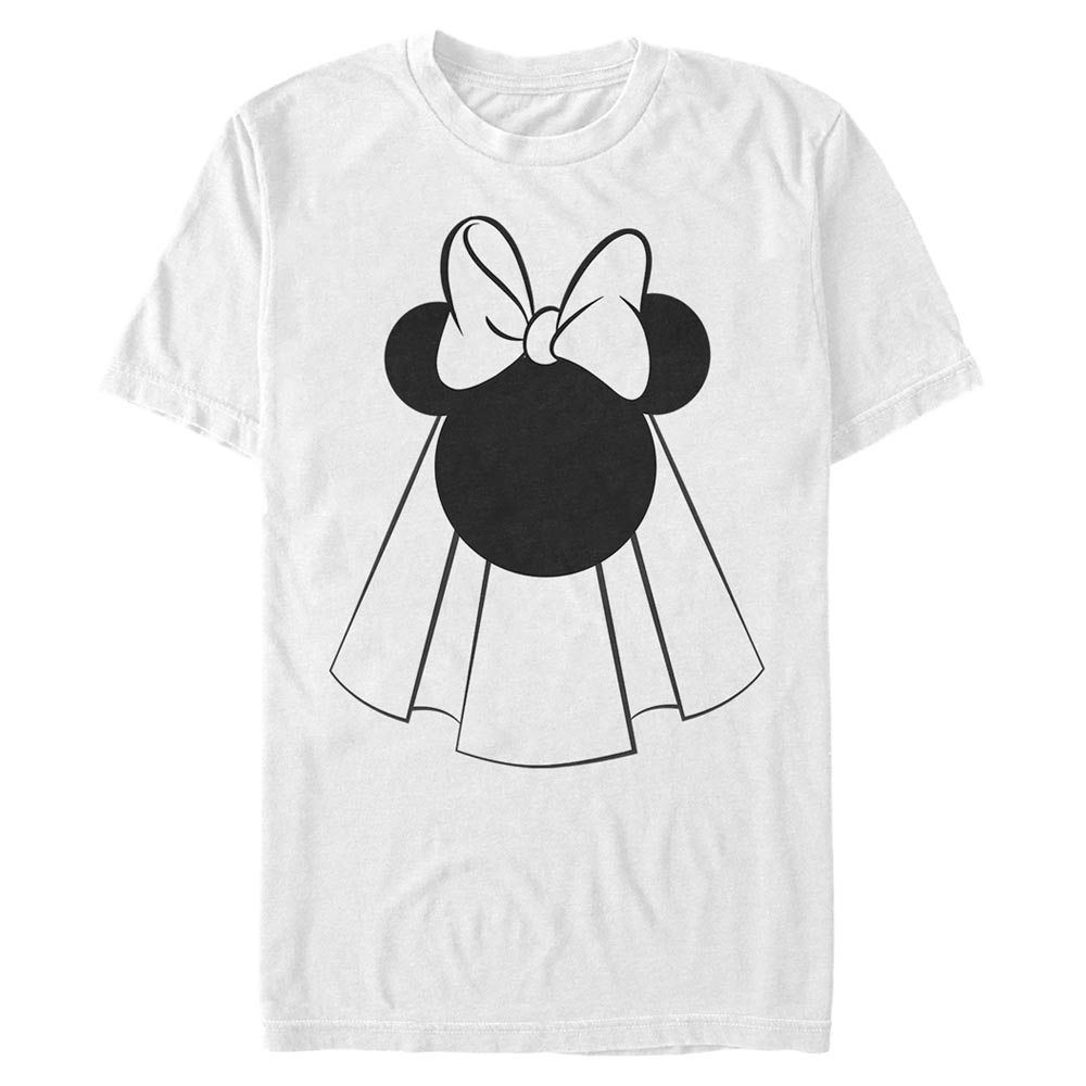 Aperçu: Disney Classics - Mickey Mouse - Minnie Mouse Mouse Bride - Homme T-shirt - Blanc - Devant