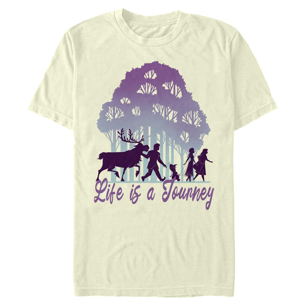 Aperçu: Disney - La Reine des neiges - Text Life Journey - Homme T-shirt - Crème - Devant