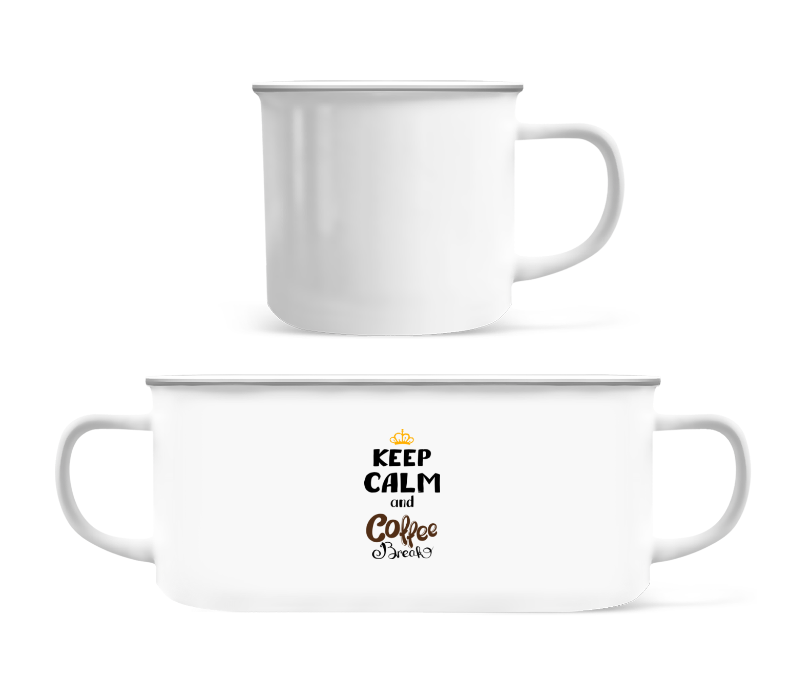 Keep Calm And Coffee Break · Tasse Émaillée