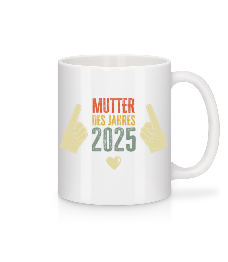 Mutter des Jahres 2025 - Tasse - Weiß - Vorne