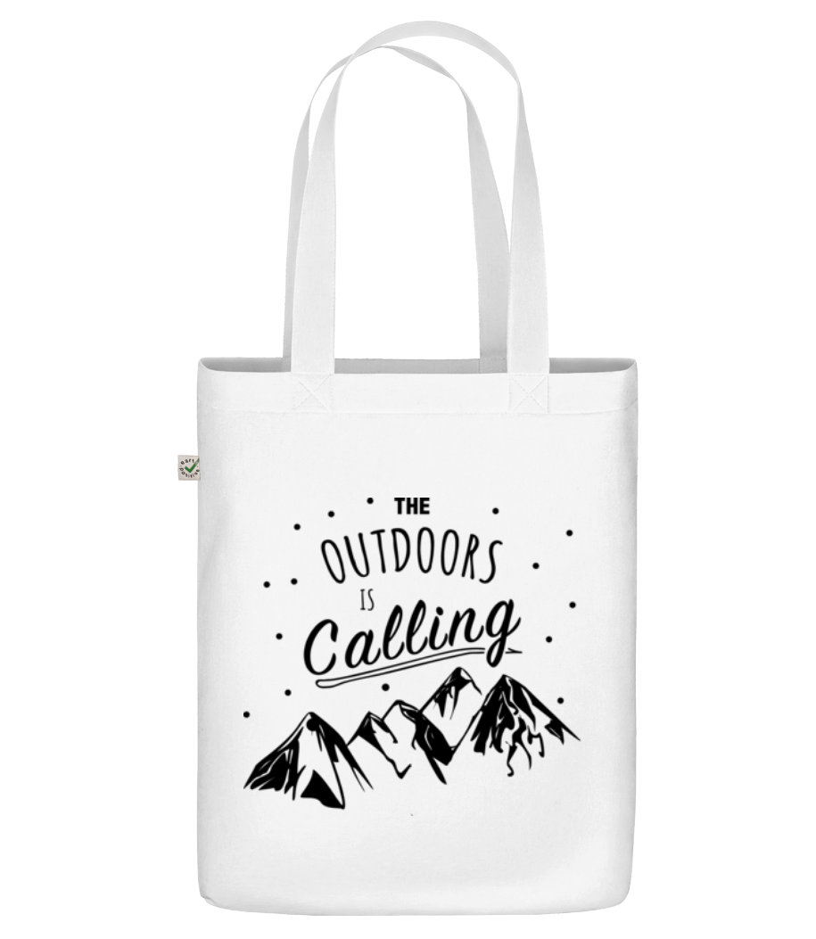 The Outdoors Is Calling · Sac en toile bio