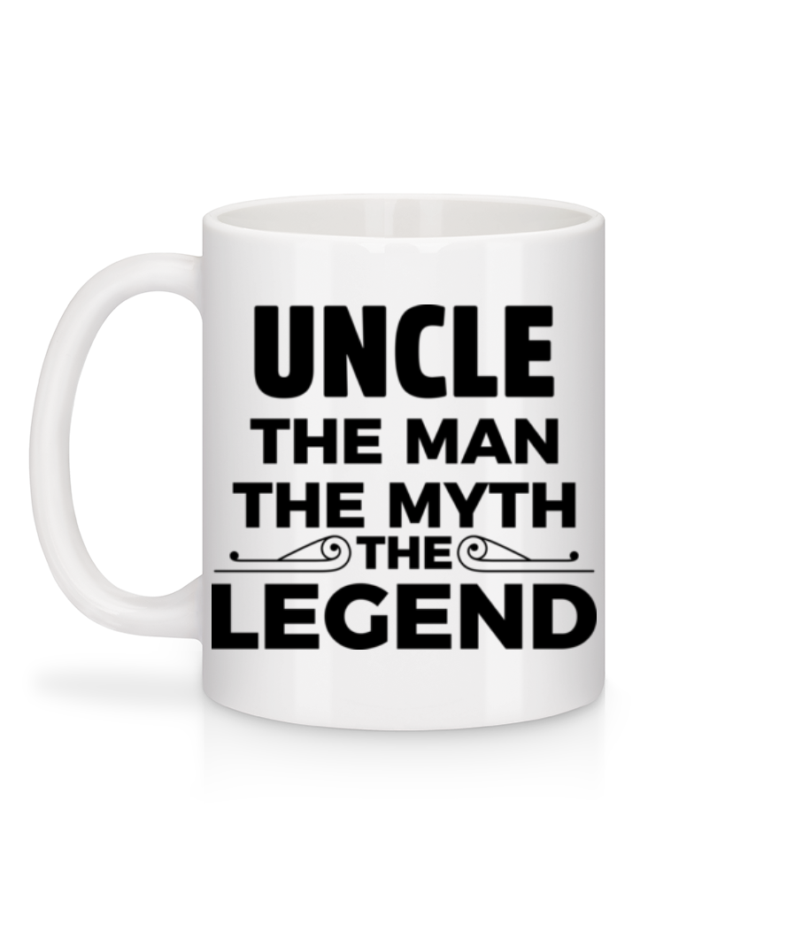 Uncle The Man The Legend - Mug en céramique blanc - Blanc - Derrière
