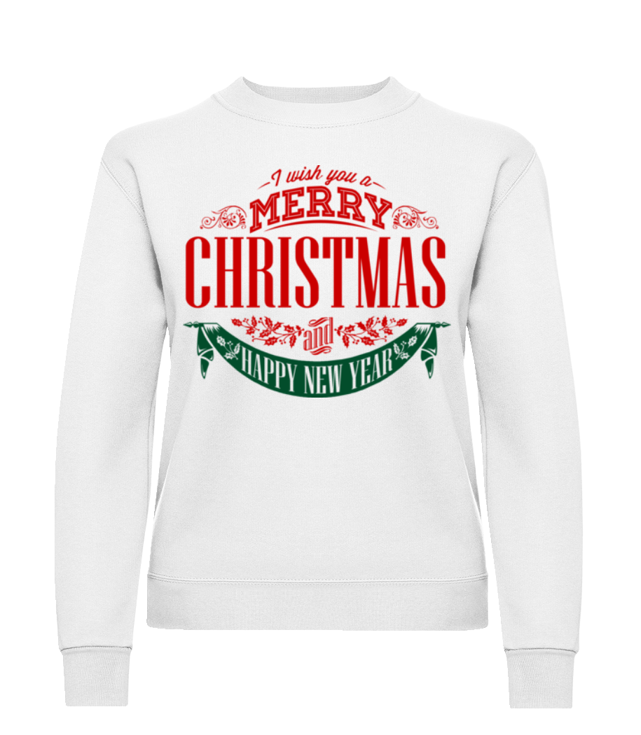 Merry Christmas Label · Sweatshirt Femme
