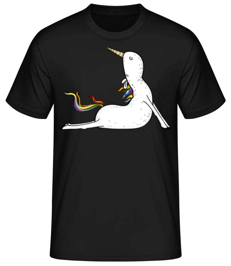 Yoga Licorne En Prière - T-shirt standard Homme - Noir - Devant