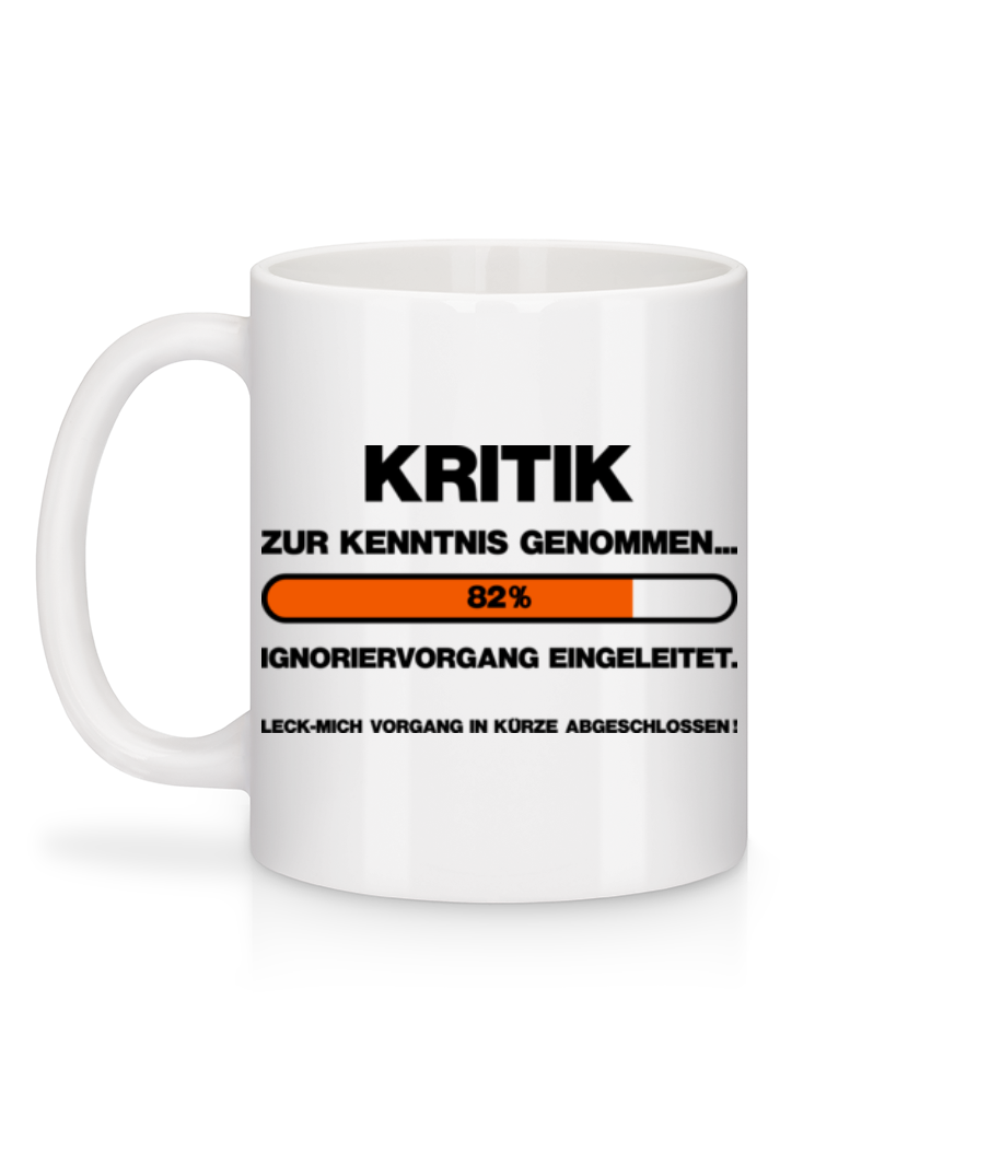 Ignoriervorgang Eingeleitet - Tasse - Weiß - Hinten
