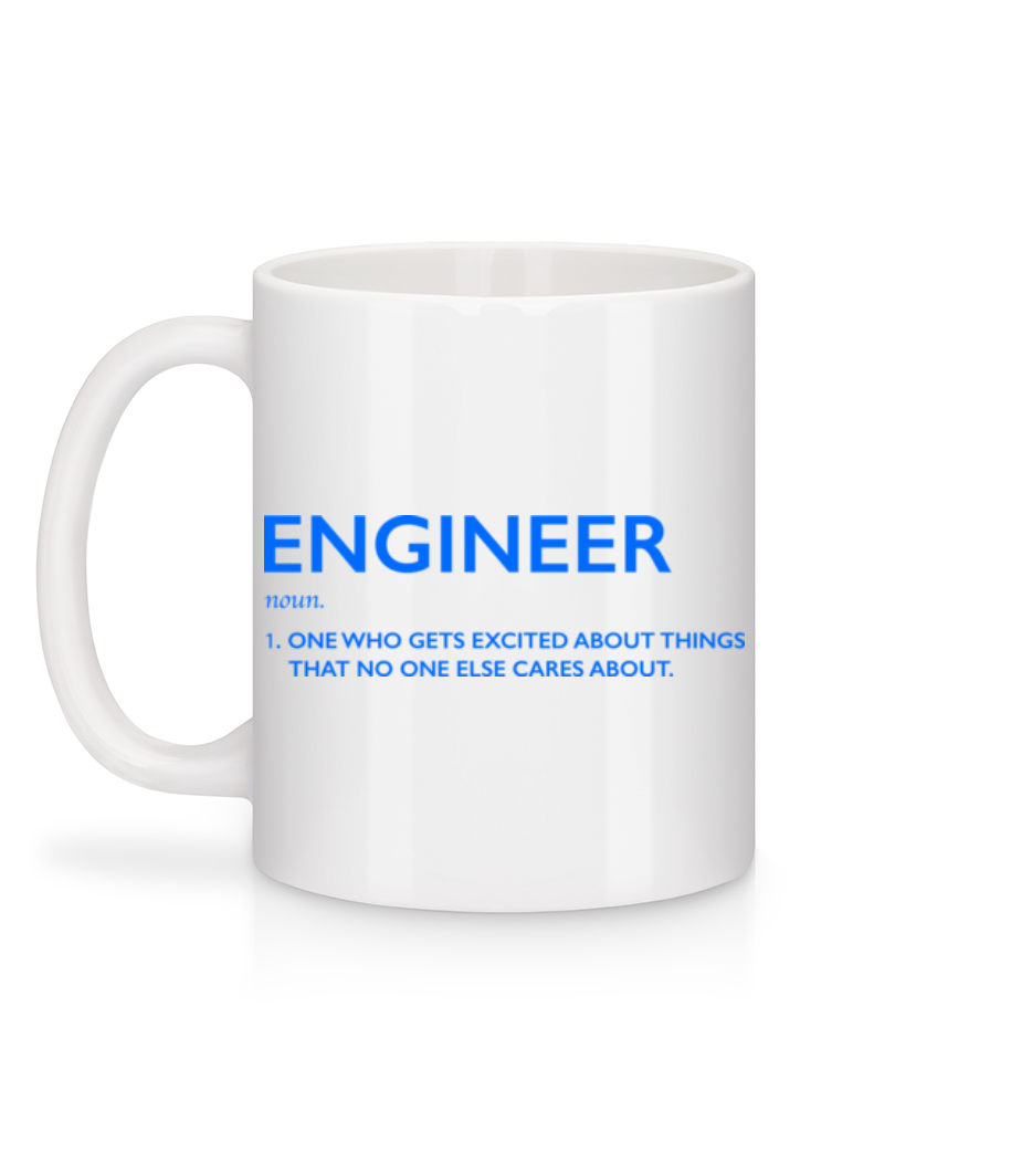 Aperçu: Engineer Excited About - Mug en céramique blanc - Blanc - Derrière