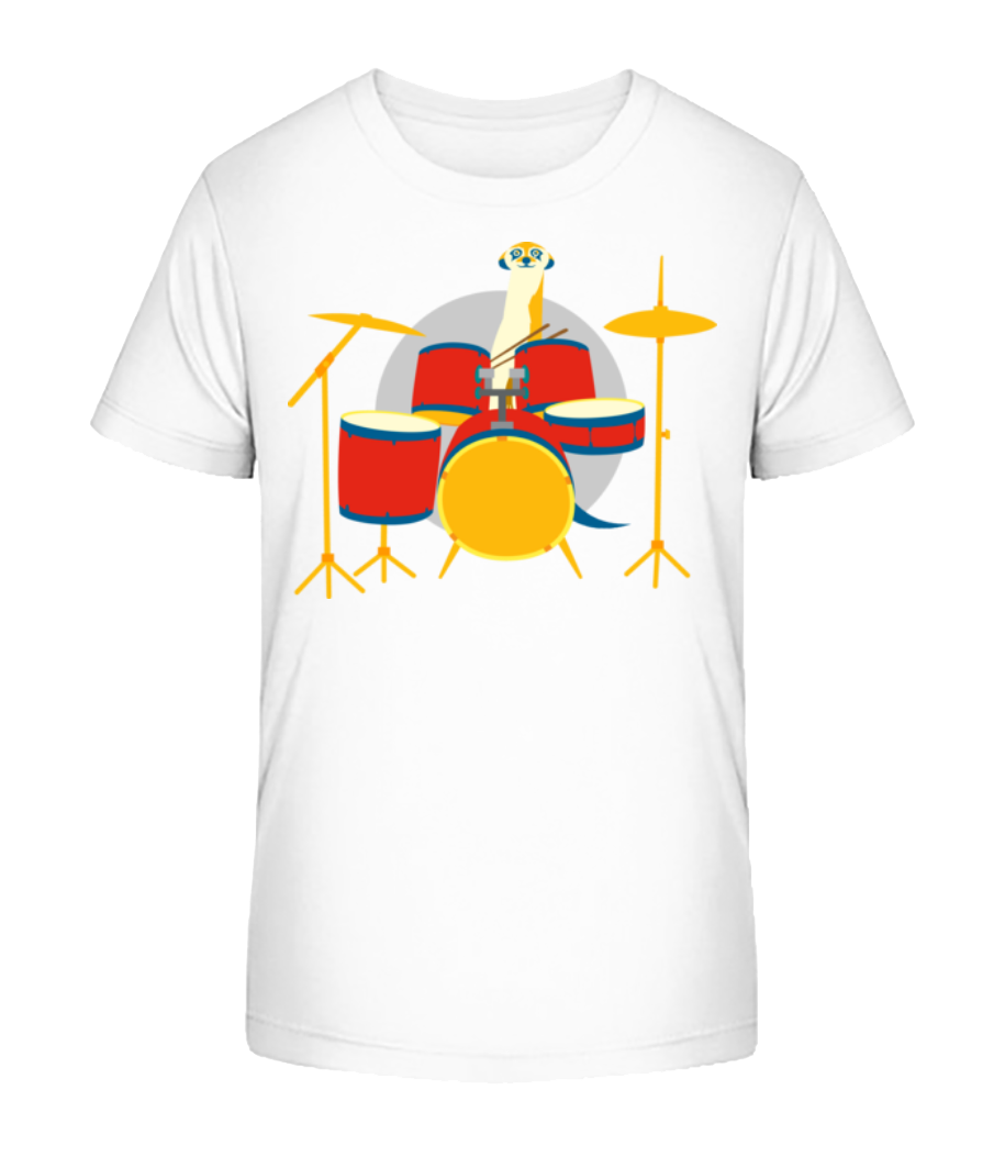 Meerkat Playing Drums · T-shirt bio Enfant Stanley Stella 2.0