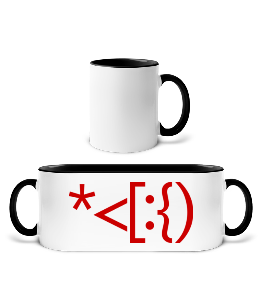 Brackets Santa · Mug bicolore en céramique - intérieur de couleur