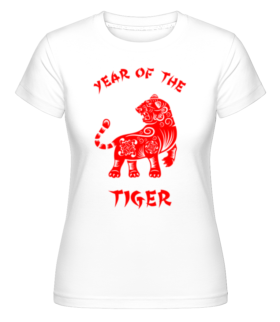 Aperçu: Chinese Zodiac Year Of The Tiger -  T-shirt Shirtinator femme - Blanc - Devant