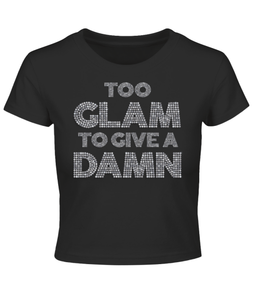 Too Glam To Give A Damn - Crop top - Noir - Devant