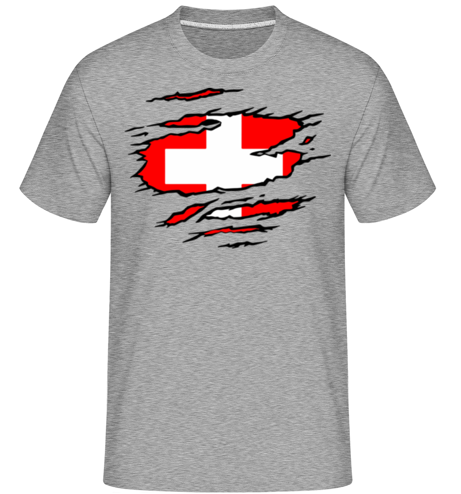 Drapeau déchiré Suisse ·  T-Shirt Shirtinator homme