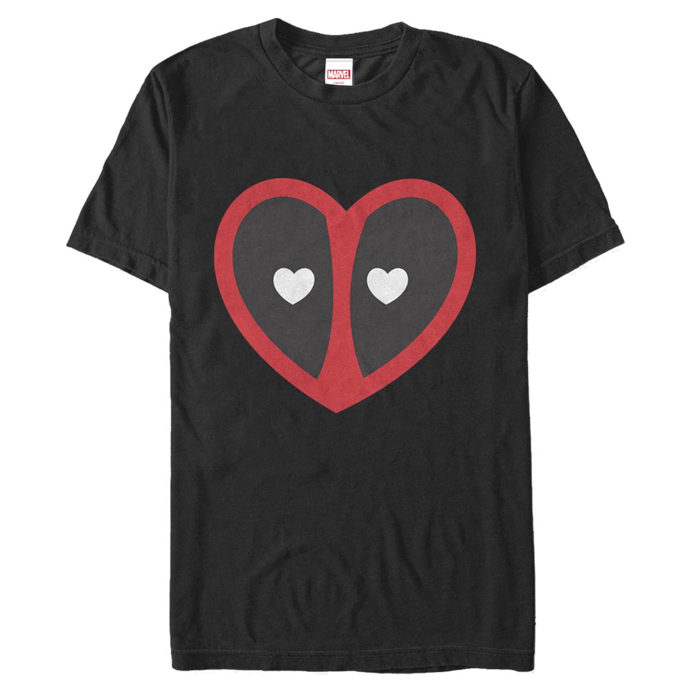 Aperçu: Marvel - Deadpool - Deadpool Heart Logo - Valentine's Day - Homme T-shirt - Noir - Devant