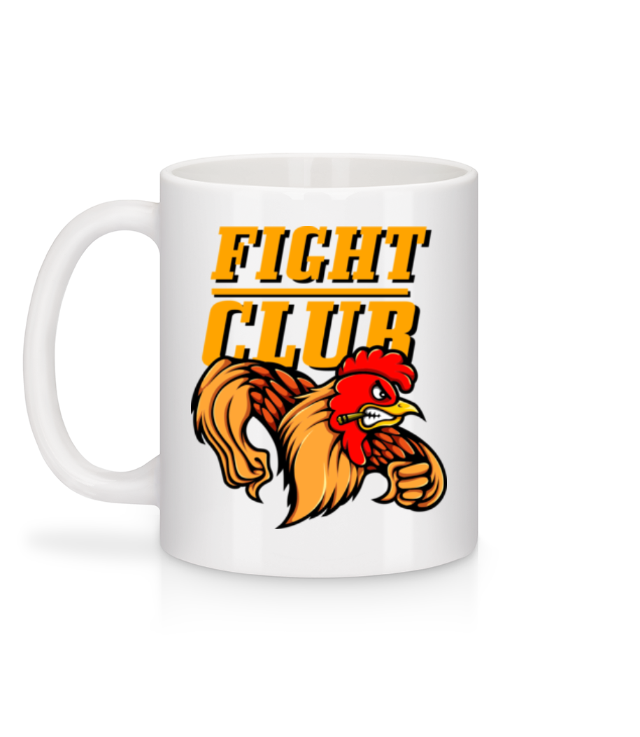 Fight Club Rooster - Mug en céramique blanc - Blanc - Derrière