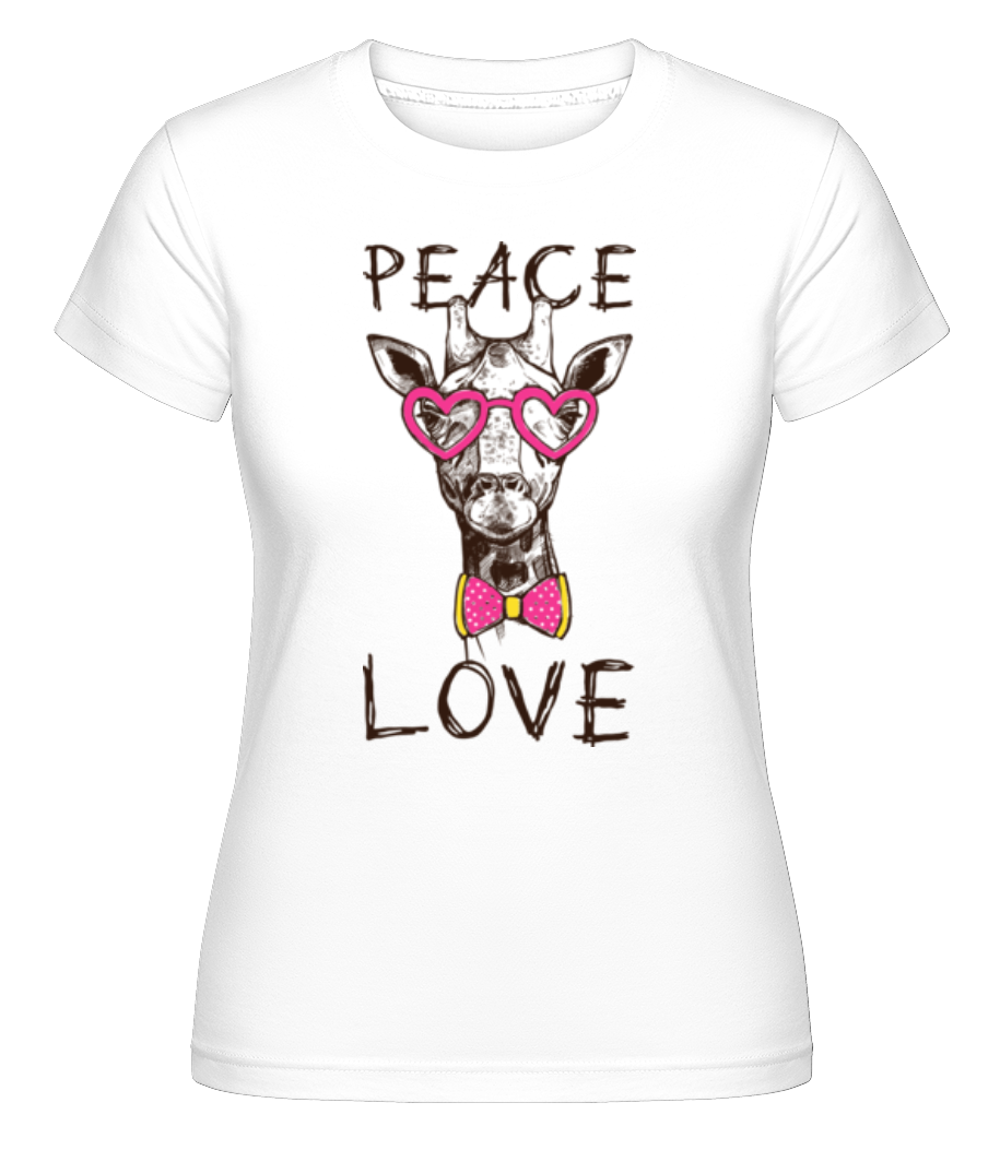 Giraffe Peace Love ·  T-shirt Shirtinator femme
