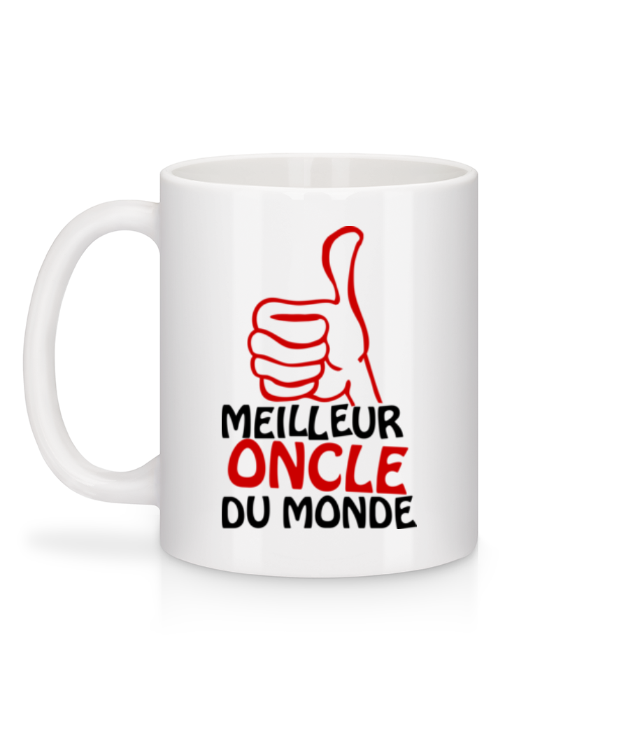 Meilleur Oncle Du Monde - Mug en céramique blanc - Blanc - Derrière