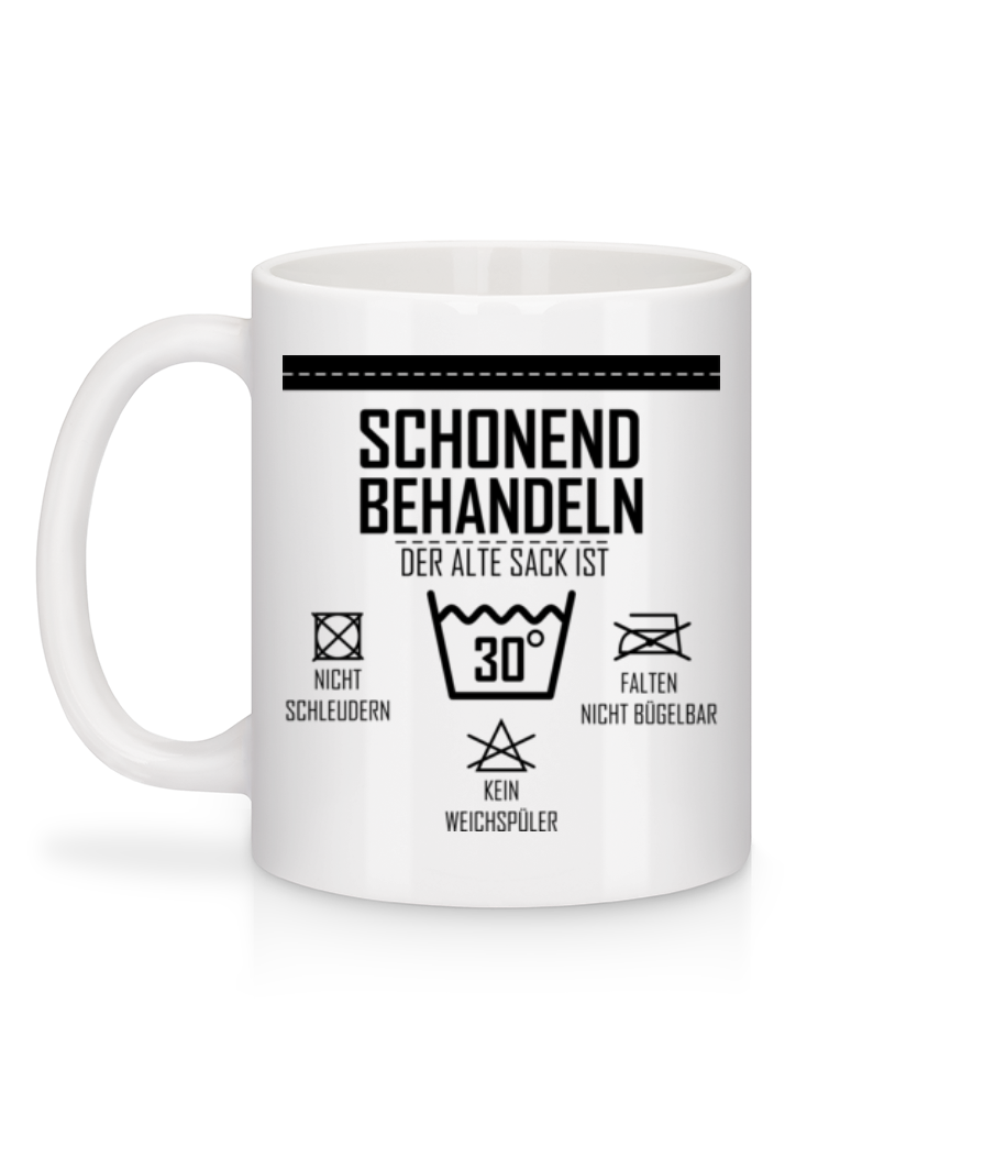 Der Alte Sack Ist 30 - Tasse - Weiß - Hinten