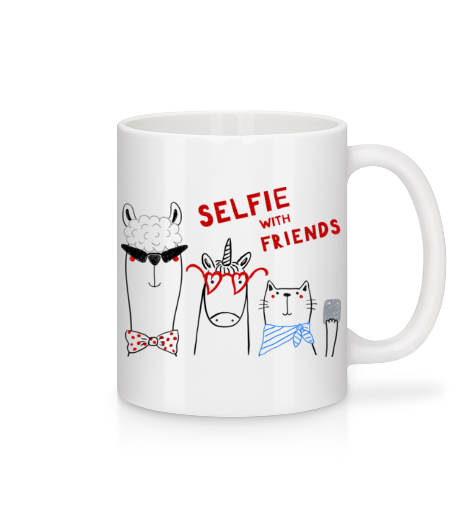 Selfie With Friends · Mug en céramique blanc