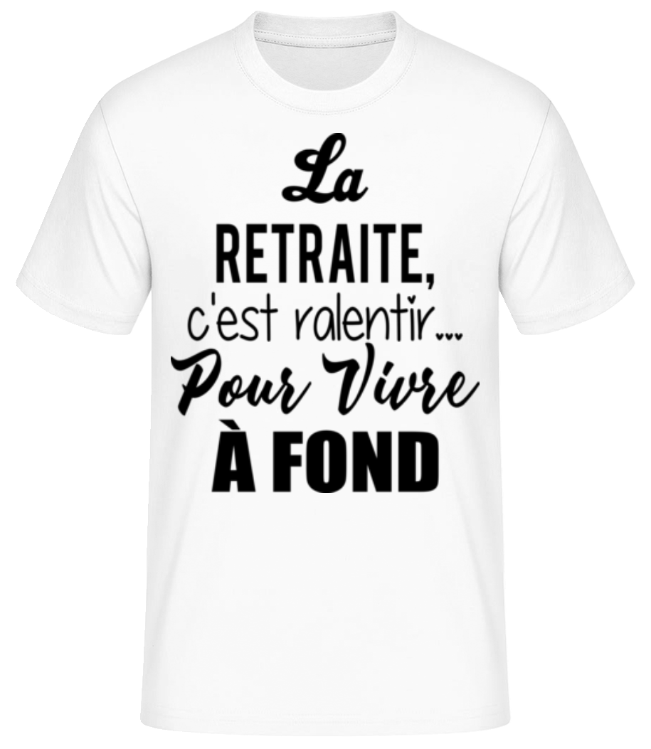 Aperçu: Retraite C'Est Ralentir - T-shirt standard Homme - Blanc - Devant