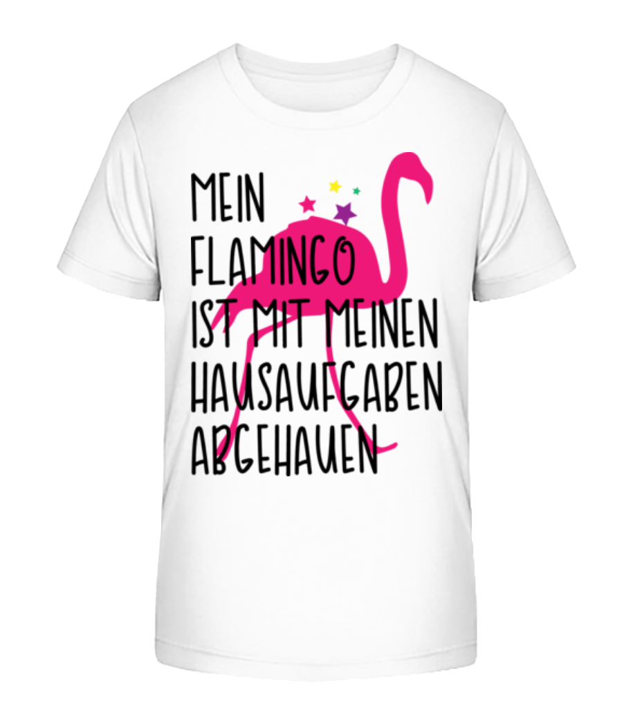 Flamingo Klaut Hausaufgaben · Kinder Bio T-Shirt Stanley Stella 2.0