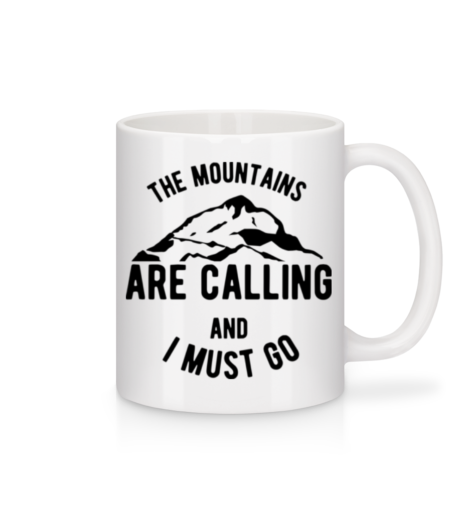 Aperçu: The Mountains Are Calling And I Must Go - Mug en céramique blanc - Blanc - Devant