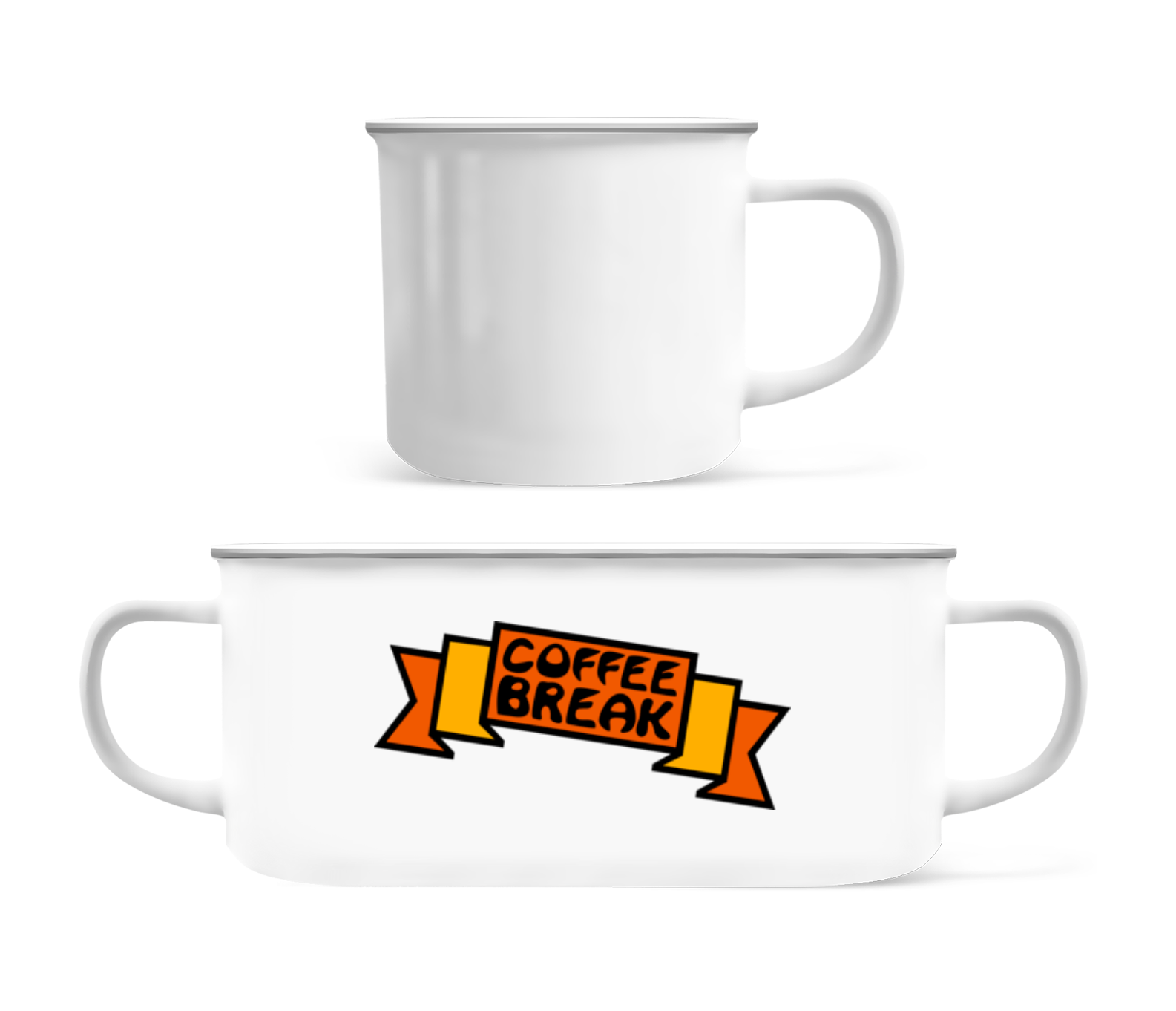 Coffee Break Logo · Tasse Émaillée