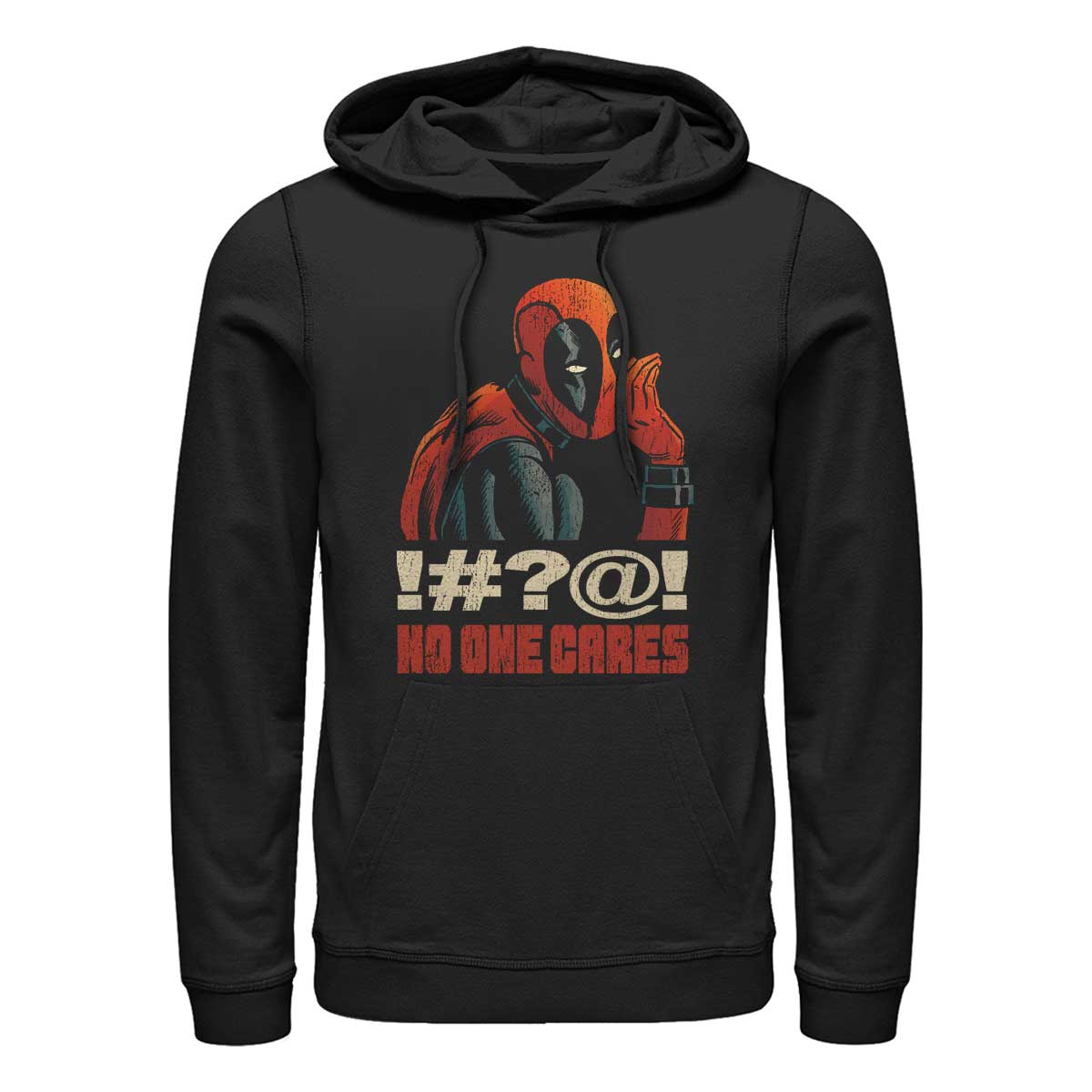 Aperçu: Marvel - Deadpool - Deadpool No One Cares - Unisex Sweat à capuche - Noir - Devant