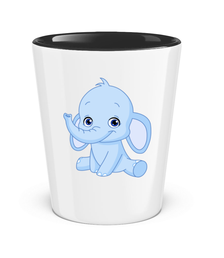 Éléphant Comic · Verre à shot bicolore