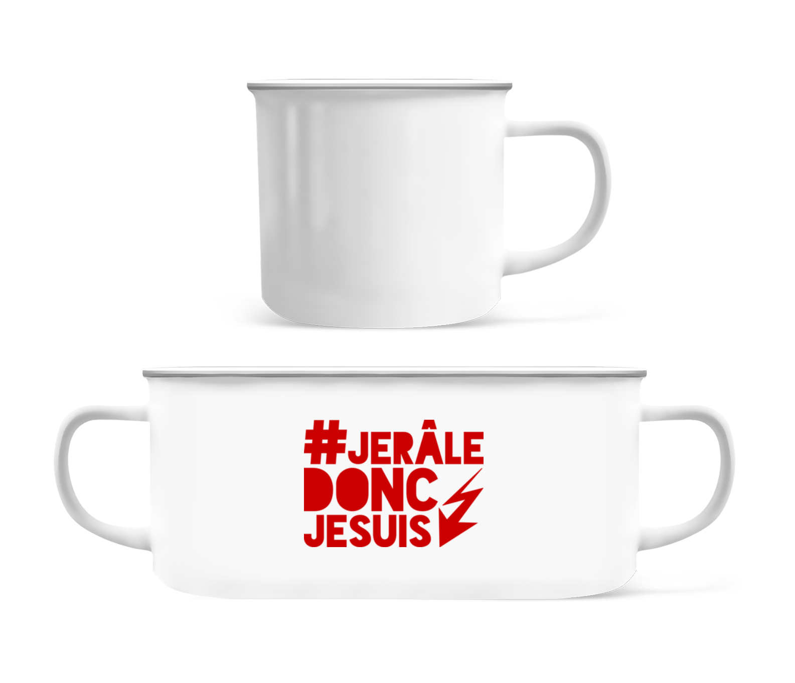 Donc Je Suis · Tasse Émaillée
