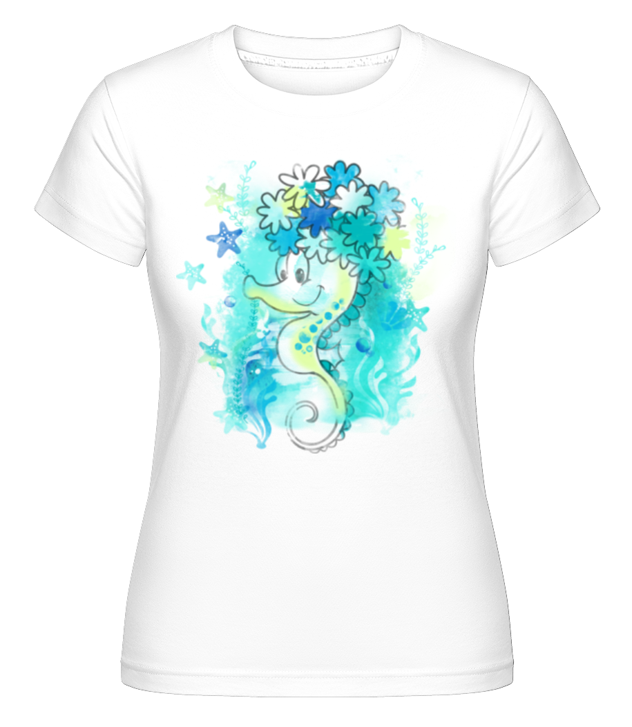 Hippocampe Aquarelle ·  T-shirt Shirtinator femme