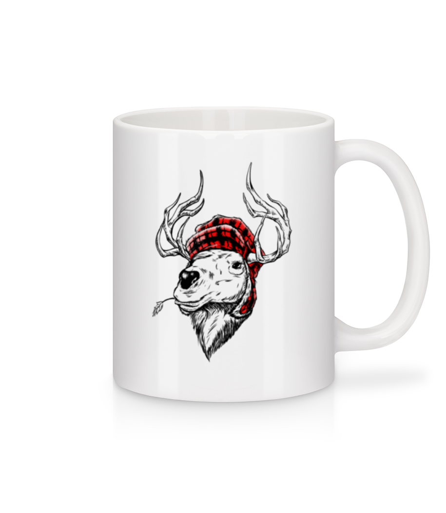Renne De Noël · Mug en céramique blanc