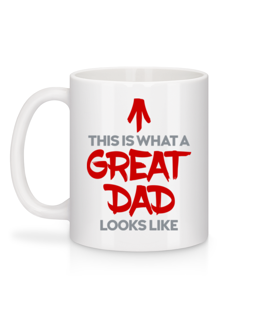 Aperçu: Great Dad Looks Like - Mug en céramique blanc - Blanc - Derrière