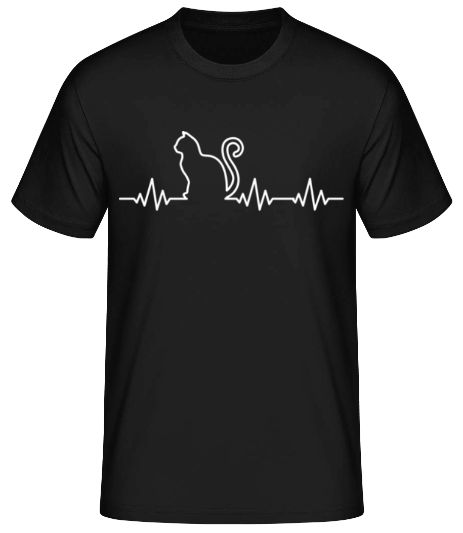 Herzschlag Katze · Männer Basic T-Shirt